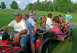 Wagon ride at Char-Bo Campground