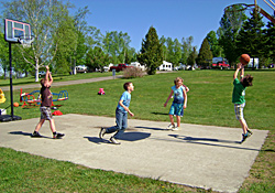 Basketball court at Char-Bo Campground